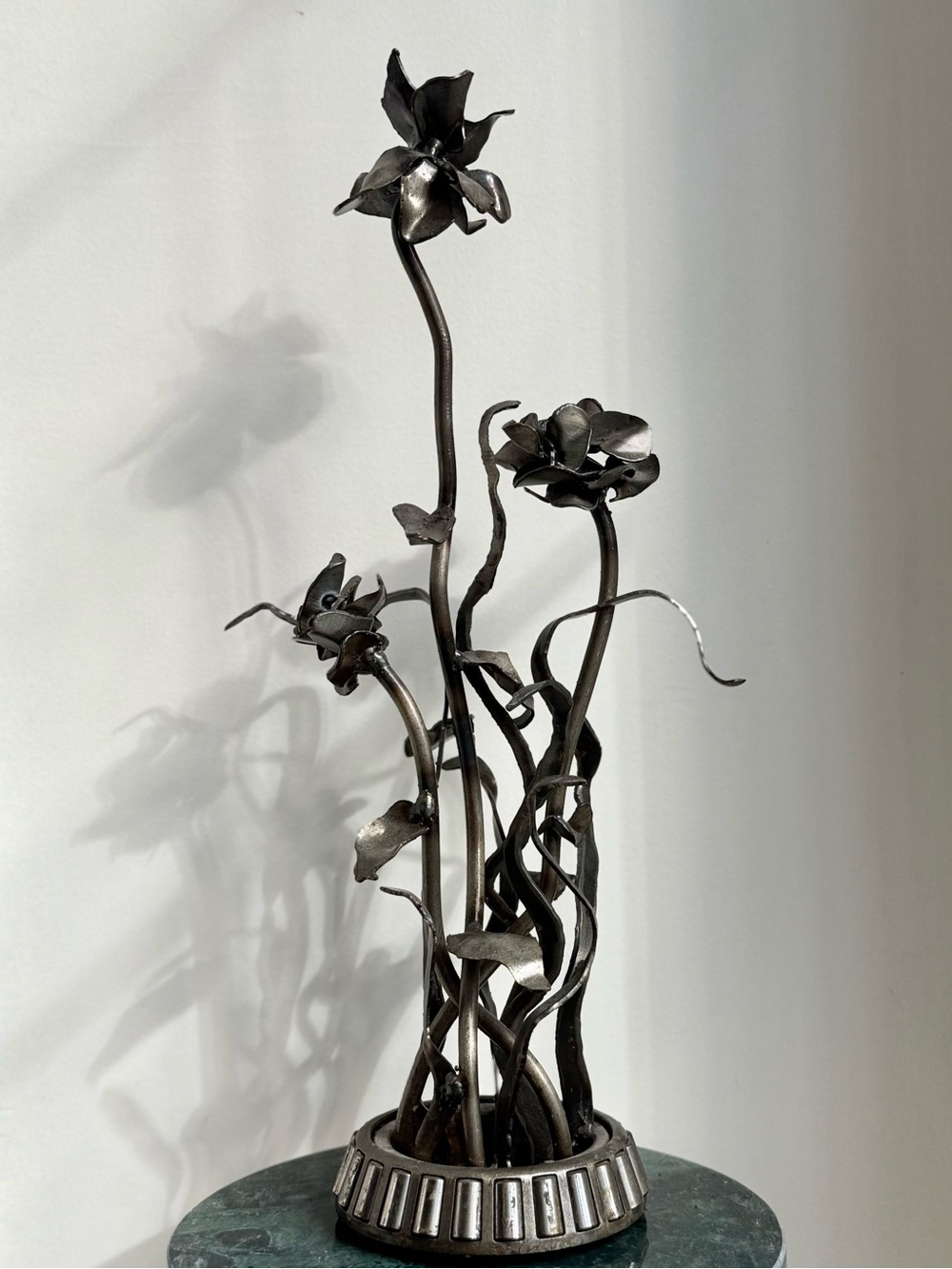 Secondhand Metal Flower Sculpture